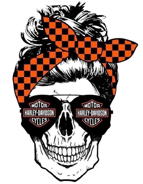 Harley Davidson Messy Bun Skull Submilation File Motorcycle Etsy