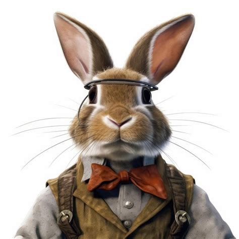 Premium Ai Image Rabbit In Waistcoat And Monocle