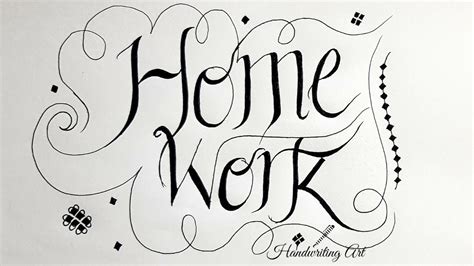 How To Write Homework In Calligraphy Homework Writing Style Youtube