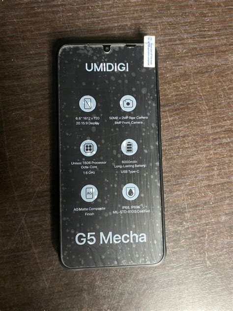 Смартфон UMIDIGI G5 Mecha 8+128G Graphite Black (уцененный товар ...
