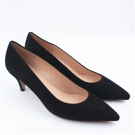 J Crew Shoes New Jcrew Dulci Kitten Heels In Black Suede Poshmark
