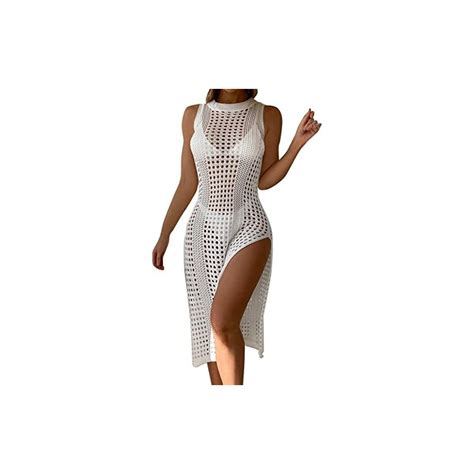 Ghemdilmn Copri Bikini Da Spiaggia Copricostume In Maglia Lavorata