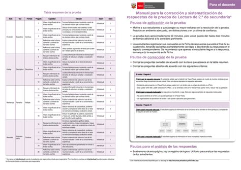 Manual Para La Correcci N Y Sistematizaci N De Respuestas De La