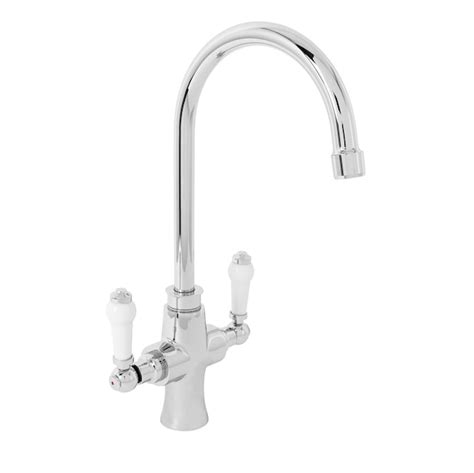 Premium Photo Modern Faucet A Cold Hot Water Mixer Tap For The Bathroom Isolated On A White