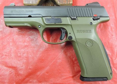 Ruger Sr9 Od Green Frame Blue Slide For Sale At 12137003