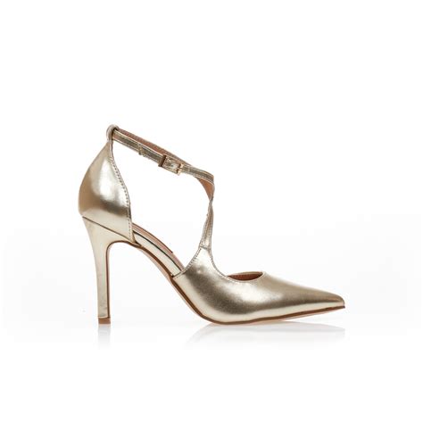 Pantofi Cu Tocuri Nude Imita Ie Piele Cu Baret Oblic Special V Rf Ascu It Tsoukalas Shoes