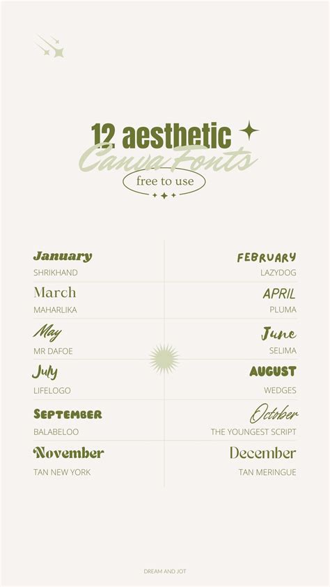 Canva Fonts 12 Free Fonts To Use On Canva Aesthetic Fonts In 2024