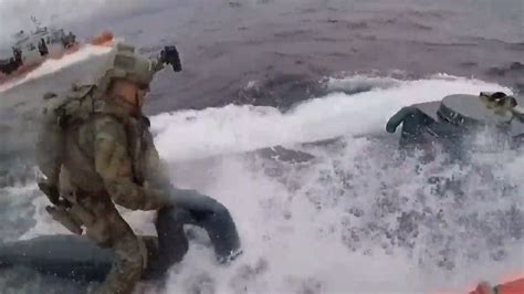 Dramatic Video Shows Coast Guard Nabbing Suspected Drug Smuggling Submarine