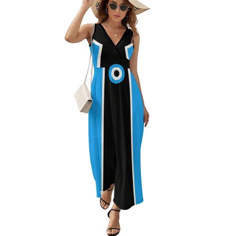 Blue Mod Target Sleeveless Dress Dress For Women 2024 Womens Clothing Summer 2024 Novelties