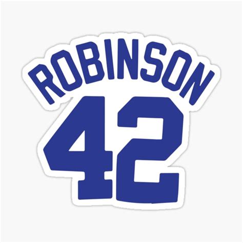 Jackie Robinson Baseball Player Illustration Sticker For Sale By