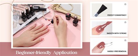 Amazon Beetles Gel Nail Polish Kit PCS Jelly Gel Polish Nude Pink Color Gel Neutral