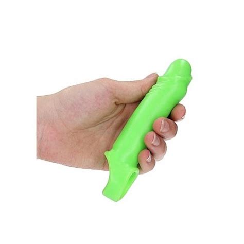 Shots Ouch Smooth Stretchy Penis Sleeve Glow In The Dark Sex Toy HotMovies