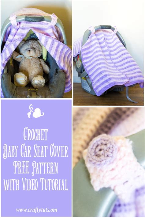 Free Crochet Baby Car Seat Cover Pattern - Velcromag