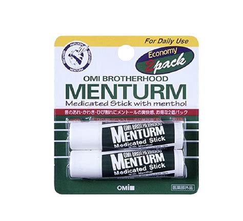 Omi Brotherhood Menturm Medicated Lip Balm Stick With Menthol 4g