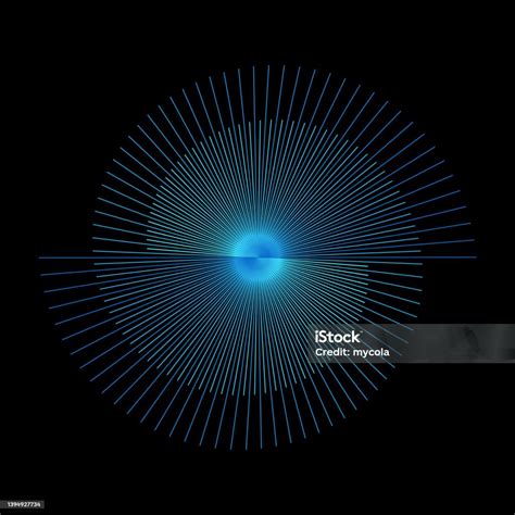 Spiral Dengan Garis Biru Sebagai Latar Belakang Vektor Abstrak Dinamis