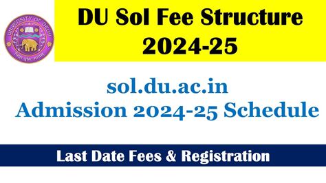 Du Sol Fee Structure Last Date