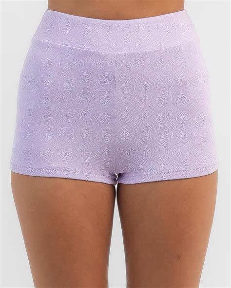 Rhythm Ritual Paisley Surf Shortie Bikini Bottom In Lilac Free Shipping Easy Returns City