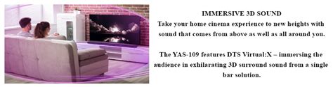 Yamaha Soundbar YAS-109 – Anson Audio