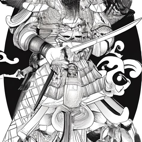 24k Japanese Shogun Tattoo Elegant Highly Detailed Hyper Realistic