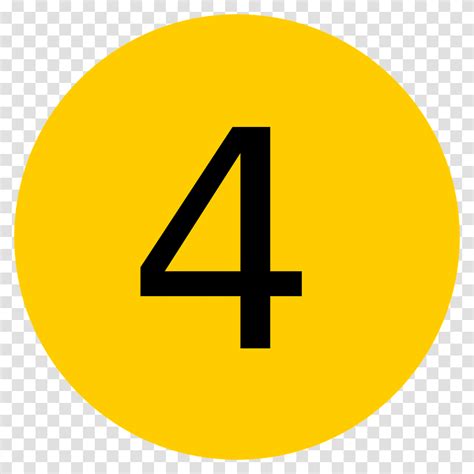 Four Number 4 Symbol Ttc Line 1, Text Transparent Png – Pngset.com