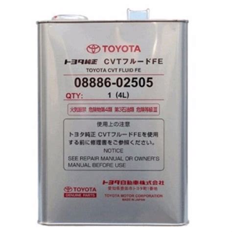 Toyota CVT Fluid FE (4L) 08886-02505, Car Accessories on Carousell