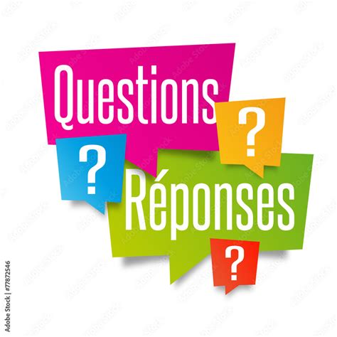 Questions Réponses Stock Vector Adobe Stock