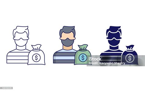 Ikon Vektor Perampok Ilustrasi Stok Unduh Gambar Sekarang Bandit