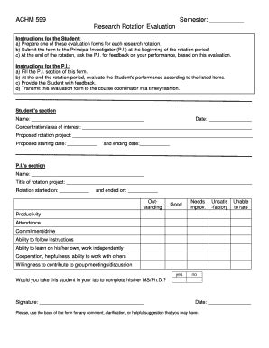 Fillable Online Albany Research Rotation Evaluation Albany Fax Email