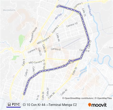 Ruta P21c Horarios Paradas Y Mapas Cl 10 Con Kr 44Terminal Menga