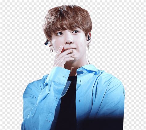 JungKook BTS Man Wearing Blue Dress Shirt Png PNGEgg