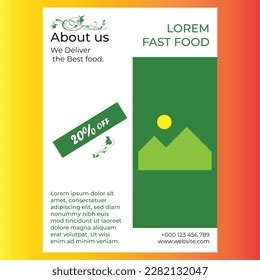 Fast Food Flyer Design Template Stock Vector (Royalty Free) 2282132047 | Shutterstock