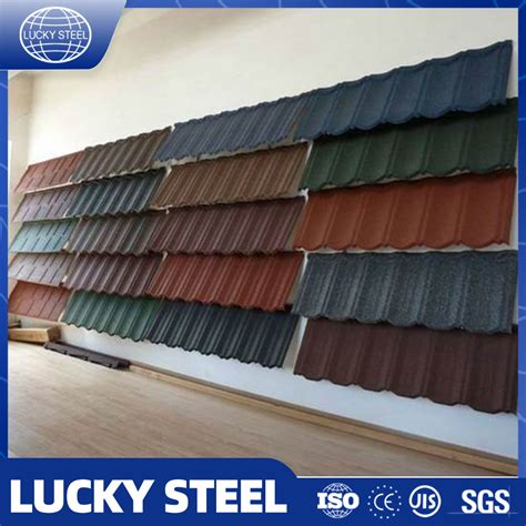 Construction Material High Alu Zinc Roof Tile 50 Years Lifespan Stone