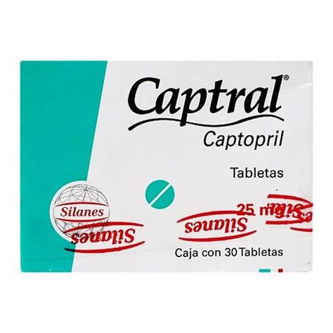 Captral Captopril 25 Mg Tabletas 30 2 Cajas Walmart