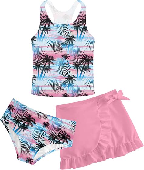 Buy Girls Swimsuits Piece Tankini Bathing Suit Set Cute Bikini