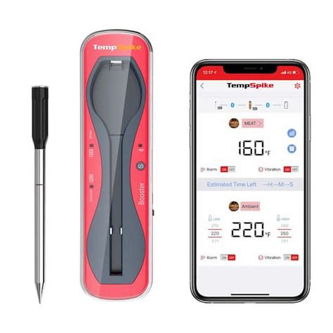 Thermopro 500 Ft Truly Wireless Meat Thermometer Red Bluetooth Meat