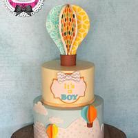 Hot Air Balloon Baby Shower Cake Cake By Danielle CakesDecor