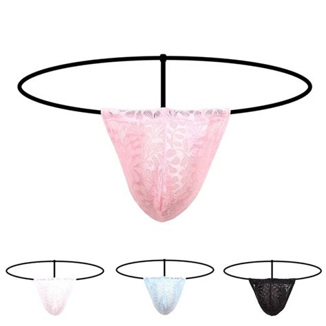 Men Sexy Lace Mesh Bulge Pouch G String Bikini Panties Underpants Thong Briefs Picclick Uk