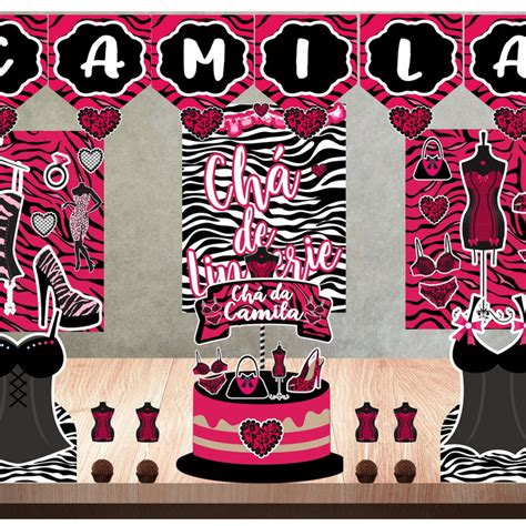 Kit Festa Chá de Lingerie Só Um Bolinho Elo7 Produtos Especiais