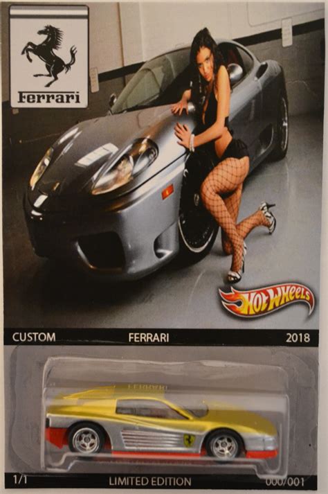 Hot Wheels Ferrari Testarossa Gold Silver With Red Chassi Custom Made With Real Rider Rubber