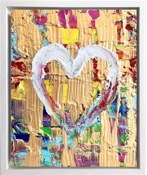 Cindy Shaoul My Henri Bendel Heart Contemporary Pop Oil Painting With Floater Frame At 1stdibs