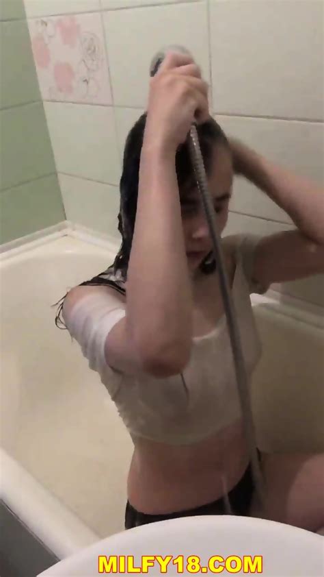 Beautiful Lesbian Takes A Shower