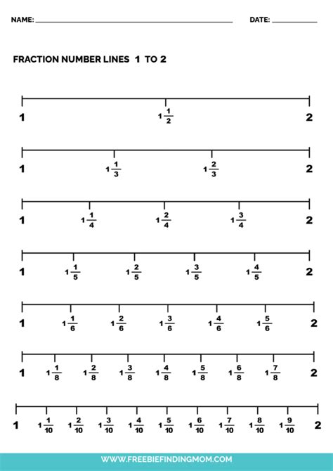 4 Free Printable Fractions Number Line Pdfs Freebie Finding Mom