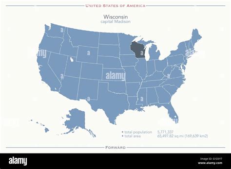 Estados Unidos De Am Rica Mapa Y Aisladas Del Territorio Del Estado De