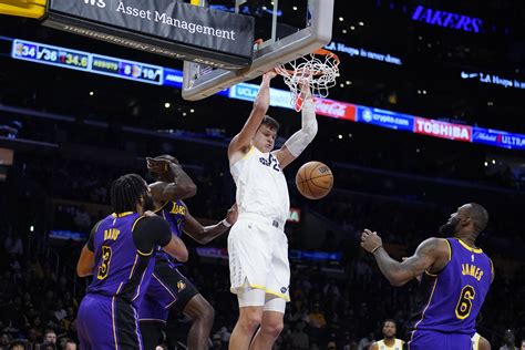 Markkanen Leads Surprising Jazz Past Lakers 130 116 AP News