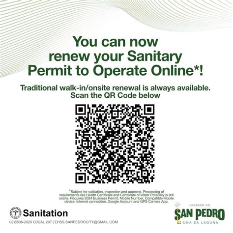 You Can Now Renew Your Sanitary Permit To Operate Online Traditional