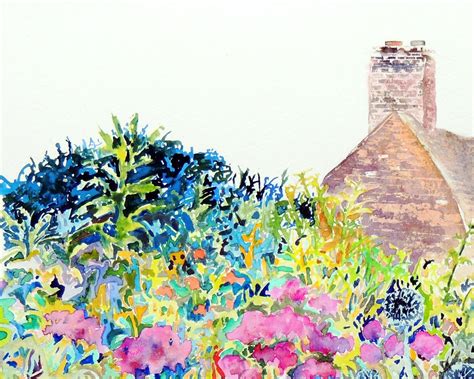 Summer Garden The Manor. Hemingford Grey - Artwork500