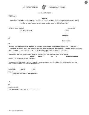 Fillable Online District Court Rules Schedule C Form No A