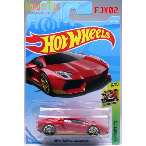 Xe mô hình Hot Wheels Lamborghini Aventador Lp Collections Hw Exotics FJY