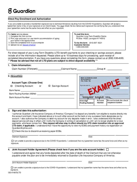 Fillable Online LTD Claim Direct Pay Form PDF Fax Email Print PdfFiller