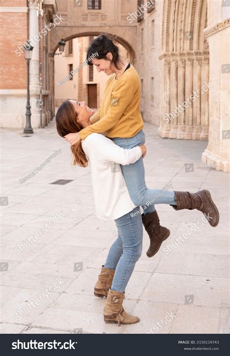Lesbian Couple Enjoying Themselves Streets Valencia Stock Photo 2150119743 Shutterstock